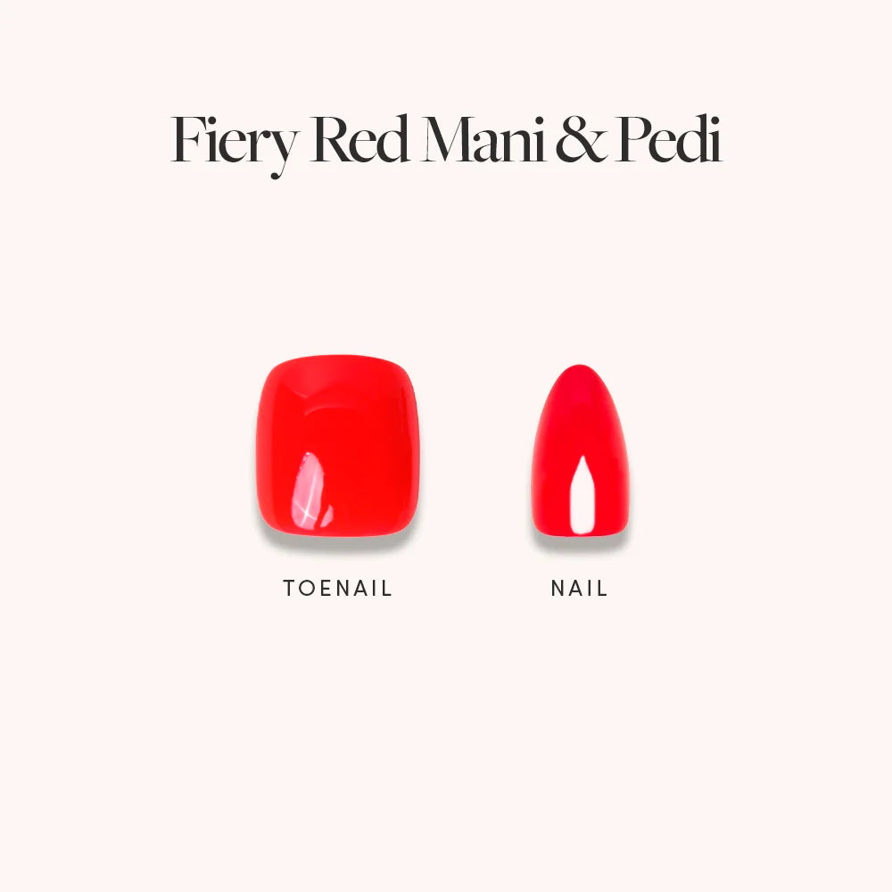 Fiery Red Mani Pedi