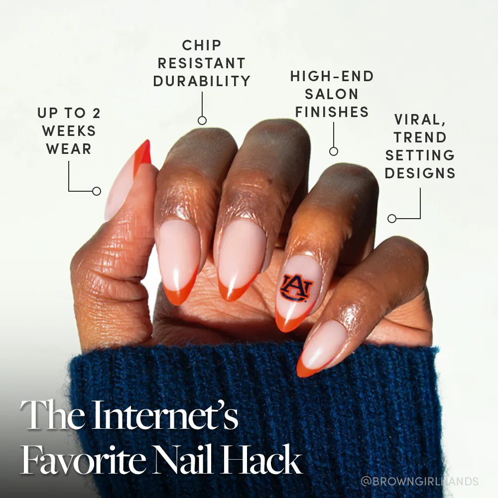 Auburn Tigers Press-On Nail Set