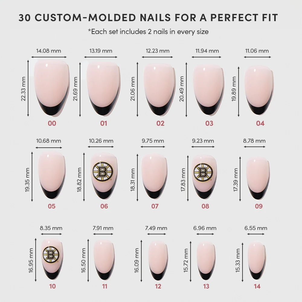 Boston Bruins Press-On Nail Set