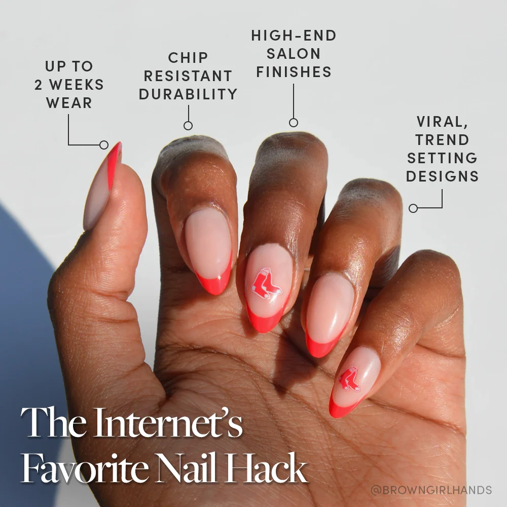 Boston Red Sox Press-On Nail Set