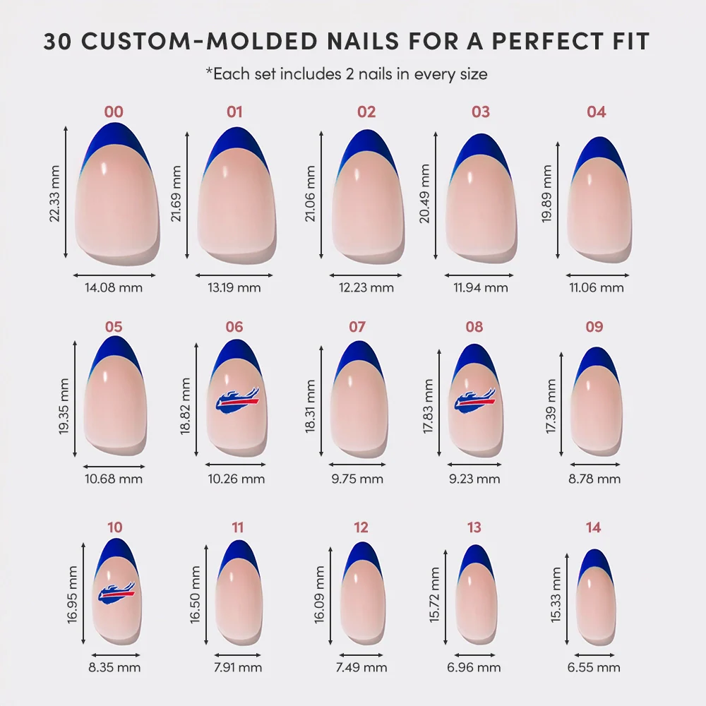 Buffalo Bills Press-On Nail Set
