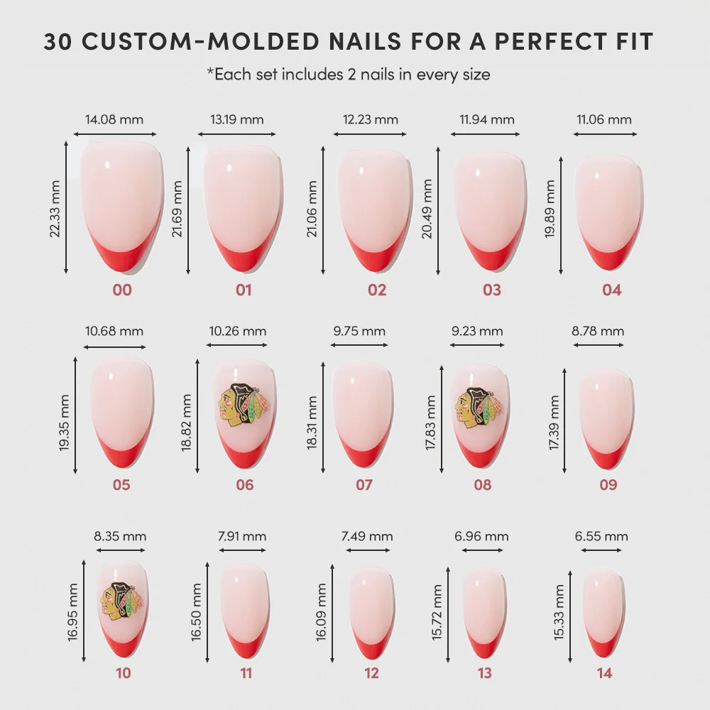 Chicago Blackhawks Press-On Nail Set