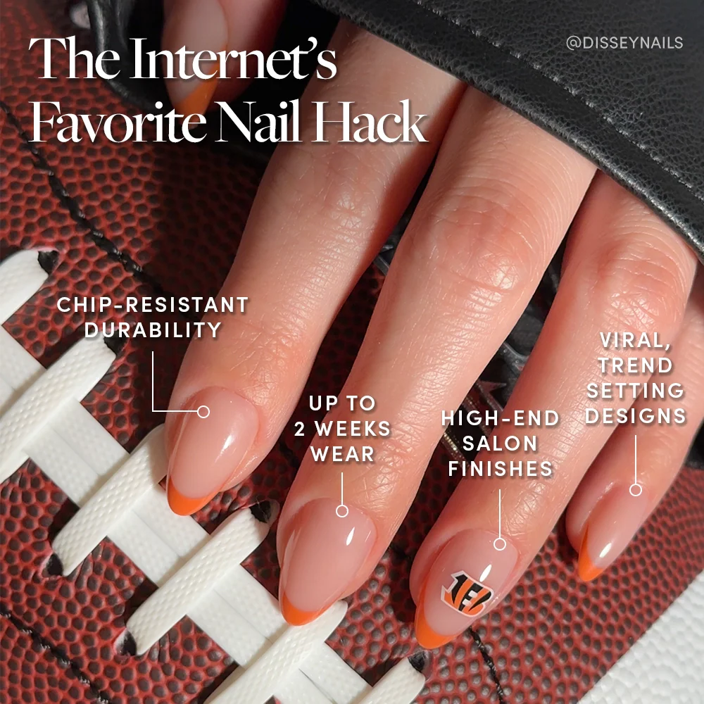 Cincinnati Bengals Press-On Nail Set