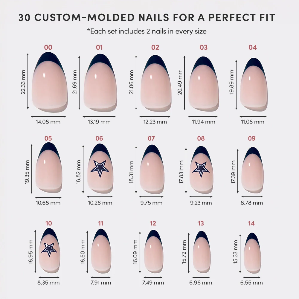 Dallas Cowboys Press-On Nail Set