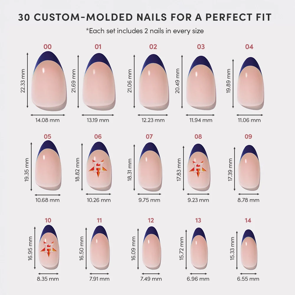 Houston Astros Press-On Nail Set