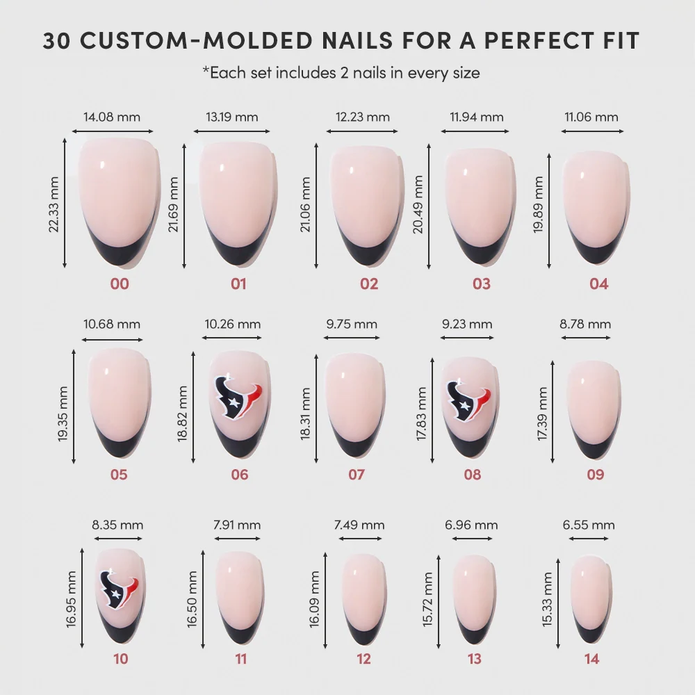 Houston Texans Press-On Nail Set