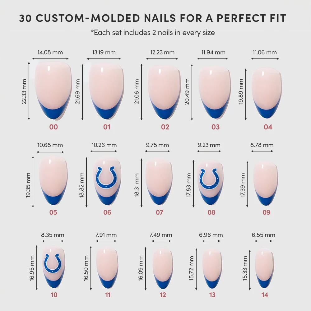 Indianapolis Colts Press-On Nail Set