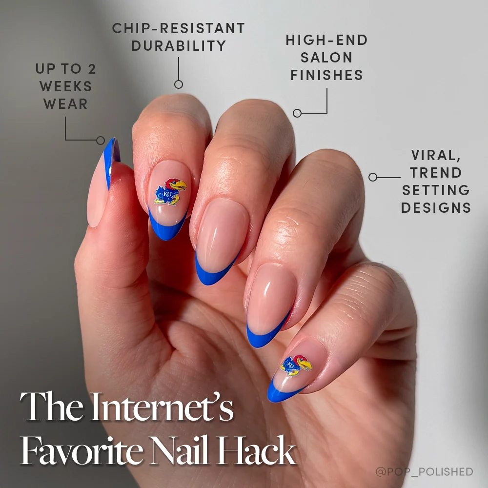Kansas Jayhawks Press-On Nail Set