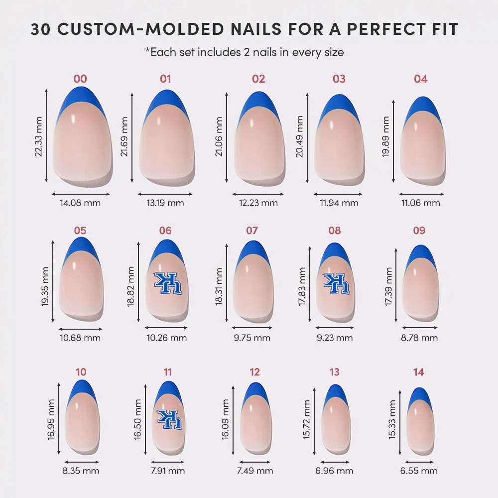 Kentucky Wildcats Press-On Nail Set