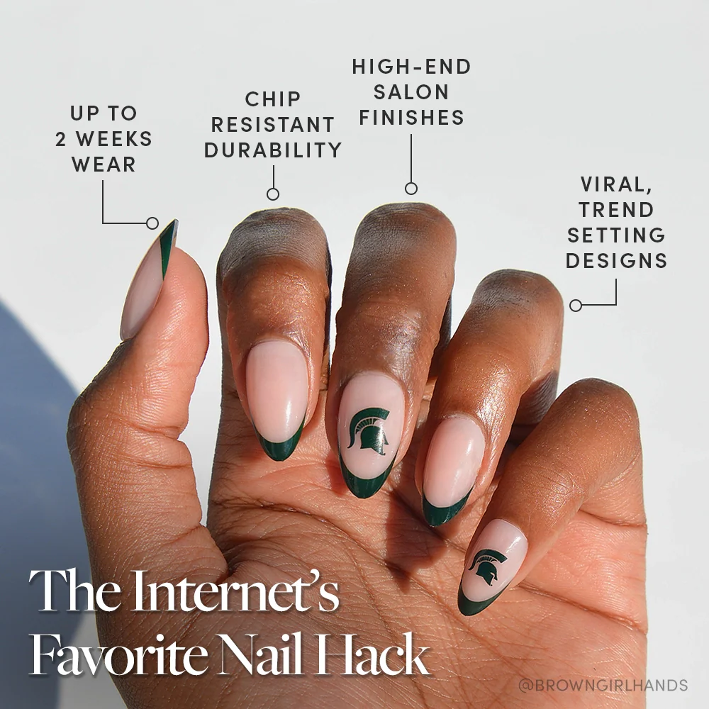 Michigan State Spartans Press-On Nail Set