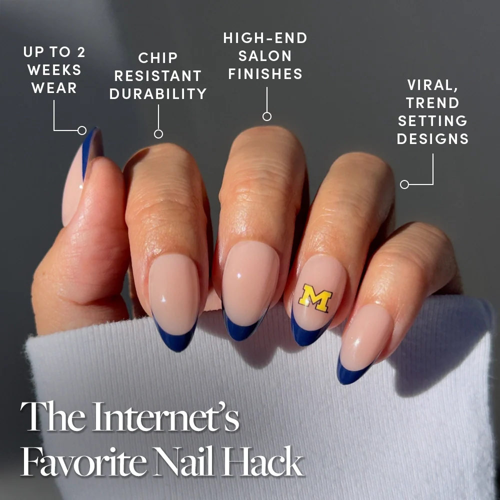 Michigan Wolverines Press-On Nail Set